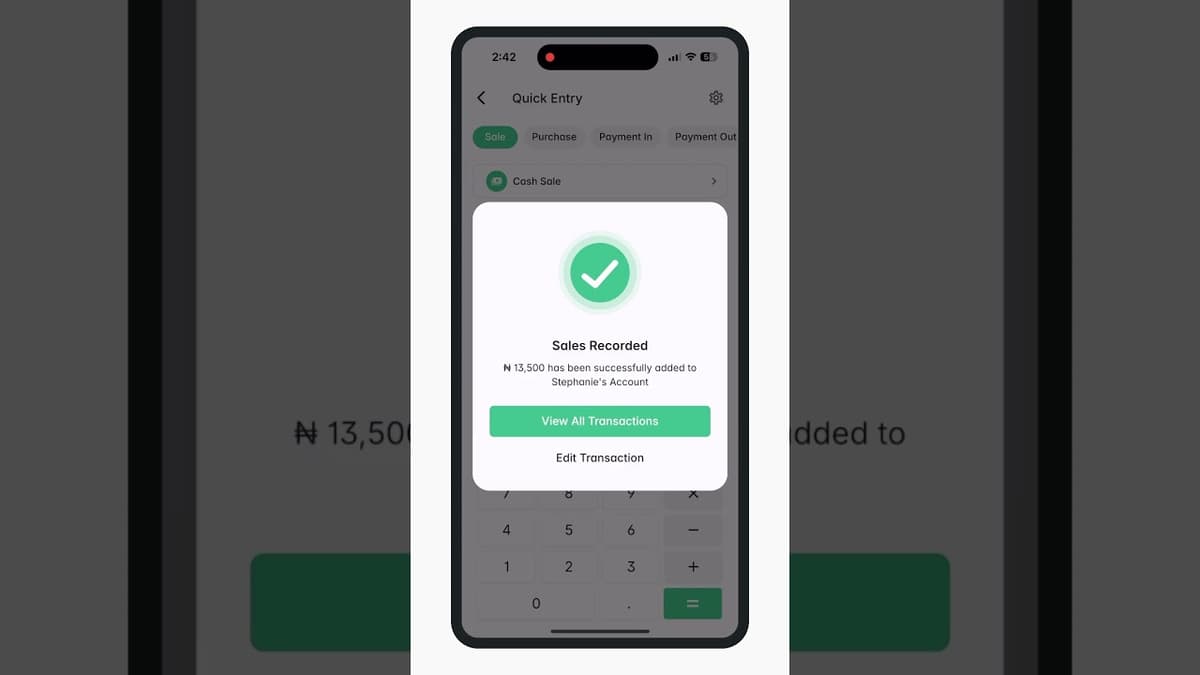 How to use Quick Entry Feature to record Transactions?